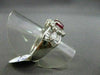 ANTIQUE 1.96CT DIAMOND & AAA RUBY PLATINUM FLOWER DESIGN ENGAGEMENT RING AMAZING