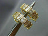 ESTATE 1.75CT DIAMOND 14KT YELLOW GOLD BAGUETTE & ROUND HANGING EARRINGS 15722