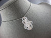 EXTRA LARGE 2.55CT DIAMOND 18KT WHITE GOLD ROUND & BAGUETTE FLORAL LOVE PENDANT