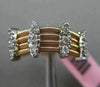 ESTATE WIDE .30CT DIAMOND 14KT WHITE & ROSE GOLD MULTI ROW ETOILE ROPE FUN RING