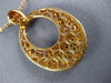 LARGE 2.63CT DIAMOND & AAA PINK SAPPHIRE 18KT ROSE GOLD 3D OVAL LEAF FUN PENDANT