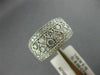 WIDE 1.50CT DIAMOND 14KT WHITE GOLD 3D MILGRAIN SEMI ETERNITY ANNIVERSARY RING