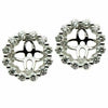 ESTATE .47CT ROUND DIAMOND 18KT WHITE GOLD 3D ROUND SHARE PRONG JACKET EARRINGS