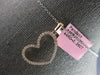 ESTATE .26CT DIAMOND 14KT ROSE GOLD 3D CLASSIC OPEN HEART LOVE FLOATING PENDANT