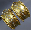LARGE .70CT DIAMOND 18KT YELLOW GOLD 3D ETOILE UMBRELLA CLIP ON HANGING EARRINGS