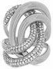 ESTATE LARGE 1.88CT DIAMOND 14KT WHITE GOLD CLASSIC DOUBLE HALO ANNIVERSARY RING