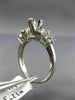 .82CT DIAMOND 14K WHITE GOLD CLASSIC 2 ROW ROUND SEMI MOUNT ENGAGEMENT RING 1273