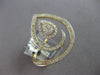 EXTRA LARGE .81CT DIAMOND 14KT YELLOW GOLD 3D CLUSTER HALO HEART SHAPE FUN RING