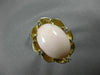ANTIQUE LARGE .1CT OLD MINE DIAMOND AAA CORAL 14K YELLOW GOLD FLOWER RING 19562