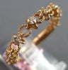 ESTATE .24CT DIAMOND 14KT ROSE GOLD 3D ROUND 8 STONE FILIGREE ANNIVERSARY RING