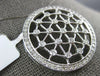ESTATE LARGE 1.12CT DIAMOND 14KT WHITE GOLD CIRCULAR OPEN FILIGREE STAR PENDANT