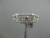 ESTATE 1CT DIAMOND 14KT WHITE GOLD CLASSIC 5 STONE DOUBLE ROW ANNIVERSARY RING