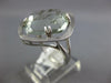 ESTATE LARGE 11.92CT AAA GREEN AMETHYST 14KT WHITE GOLD 3D HANDCRAFTED FUN RING