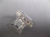 ESTATE .90CT DIAMOND 18KT WHITE GOLD 3D CLASSIC 7 STONE HALO ANNIVERSARY RING