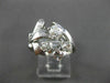ANTIQUE LARGE 1.26CT OLD MINE ROUND DIAMOND 14KT WHITE GOLD FLOWER RING #21971