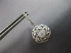 ESTATE LARGE .69CT DIAMOND 14KT WHITE GOLD 3D ROUND FLOWER FUN HANGING EARRINGS