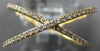 ESTATE .22CT DIAMOND 18KT YELLOW GOLD 3D ROUND CRISS CROSS INFINITY LOVE RING