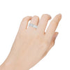 WIDE 1.23CT DIAMOND 18KT WHITE GOLD 3D ROUND & BAGUETTE 3 ROW ANNIVERSARY RING