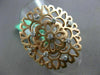 ESTATE LARGE .20CT DIAMOND 18KT ROSE GOLD 3D OPEN FLOWER FILIGREE ETOILE RING