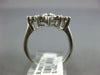 LARGE .48CT DIAMOND 14K WHITE GOLD 3D CLUSTER FLOWER STAR FILIGREE MILGRAIN RING