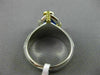 ESTATE LARGE 1.78CT DIAMOND & AAA SAPPHIRE 18K 2 TONE GOLD HEART ENGAGEMENT RING