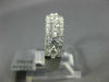 WIDE 1.25CT DIAMOND 18K WHITE GOLD 3D 3 ROW ROUND SEMI ETERNITY ANNIVERSARY RING