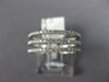 WIDE .36CT DIAMOND 18KT WHITE GOLD 3 ROW SEMI ETERNITY DETACHED ANNIVERSARY RING