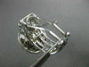 LARGE .22CT DIAMOND & PINK ENAMEL 18KT WHITE GOLD 3D CIRCULAR CLIP ON EARRINGS
