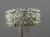 ESTATE WIDE .33CT DIAMOND 14KT WHITE GOLD 3D FILIGREE MILGRAIN ANNIVERSARY RING