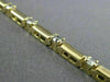 ESTATE LONG .80CT DIAMOND 14K YELLOW GOLD CLASSIC BOX LINK LINE BRACELET #18379