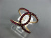 ESTATE WIDE .82CT AAA RUBY 18KT ROSE GOLD 3D LOVE KNOT FUN RING