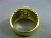 ESTATE WIDE .50CT DIAMOND 18K YELLOW GOLD RECTANGULAR GYPSY MENS RING E/F #25400