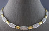 WIDE & LONG 1.82CT DIAMOND 14KT 2 TONE GOLD OVAL SEMI ETERNITY TENNIS NECKLACE