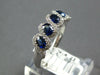 1.23CT DIAMOND & AAA SAPPHIRE 18K WHITE GOLD OVAL INFINITY LOVE ANNIVERSARY RING