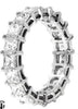 5.5CT DIAMOND PLATINUM PRINCESS SHARED PRONG INVISIBLE ETERNITY ANNIVERSARY RING