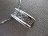 ESTATE .50CT DIAMOND 14K WHITE GOLD INVISIBLE RECTANGULAR FLOATING PENDANT 14104