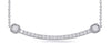 ESTATE .28CT DIAMOND 14KT WHITE GOLD 3D CLASSIC DOUBLE SQUARE BAR NECKLACE