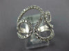 ESTATE WIDE .95CT DIAMOND 18K WHITE GOLD 3D MULTI WAVE HORSE SHOE LUCKY FUN RING