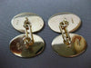 ANTIQUE LARGE 14KT YELLOW GOLD OVAL FILIGREE ENGRAVABLE CUFF LINKS #18747