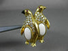 ANTIQUE LARGE .34CT DIAMOND & AAA RUBIES 18KT YELLOW GOLD 3D PENGUIN BROOCH PIN