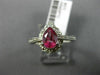 1.07CT DIAMOND & AAA PEAR SHAPE PINK TOURMALINE 14KT WHITE GOLD ENGAGEMENT RING