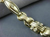 ESTATE WIDE 14KT YELLOW GOLD 3D CLASSIC OVAL CIRCULAR LINK BRACELET #23297