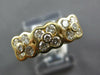 ESTATE .95CT DIAMOND 14KT YELLOW GOLD 3D FLOWER FOUR LEAF CLOVER ETOILE FUN RING