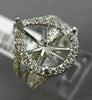 ESTATE LARGE 1.26CT DIAMOND 14K WHITE GOLD PEAR SHAPE SEMI MOUNT ENGAGEMENT RING