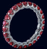 2.53CT AAA RUBY 14KT WHITE GOLD 3D CLASSIC SHARED PRONG ETERNITY FUN LOVE RING