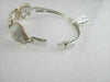 ANTIQUE WIDE DIAMOND 18KT ROSE WHITE GOLD CIRCLE BANGLE