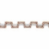 ESTATE 3.87CT WHITE & PINK DIAMOND 18K WHITE & ROSE GOLD ZIG ZAG TENNIS BRACELET