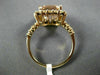 ESTATE LARGE 4.35CT DIAMOND & AAA MORGANITE 14K ROSE GOLD SQUARE ENGAGEMENT RING