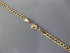 ESTATE LONG 14KT YELLOW GOLD 3D CLASSIC HEART LOVE LINK BRACELET #26015