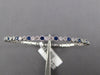 1.16CT DIAMOND & AAA SAPPHIRE 18KT WHITE GOLD SEMI ETERNITY LOVE BANGLE BRACELET